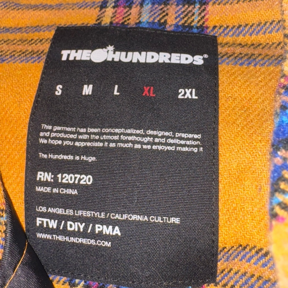 The Hundreds Yellow and Blue Plaid Jacket
